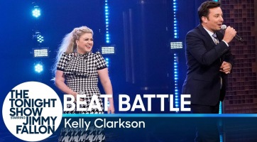 Énekversenyt tartott Kelly Clarkson és Jimmy Fallon