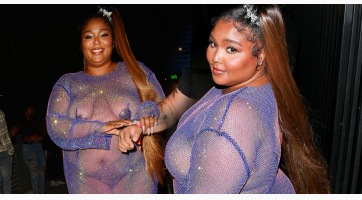 Lizzo átlátszó ruhában pózolt Cardi B születésnapján