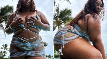 Lizzo ledobta a textilt, pántos bikiniben pózol