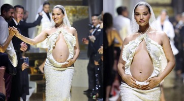 Shanina Shaik terhes pocakkal vonult a kifutón
