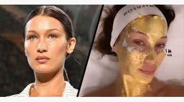 Bella Hadid 24 karátos aranykezeléssel szépül