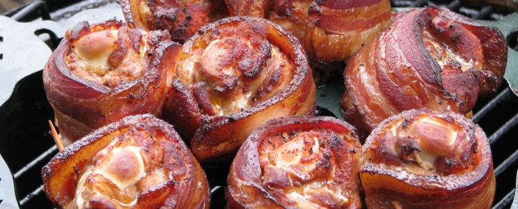 Baconbe göngyölt csirkecomb filé