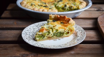 Brokkolis-sajtos quiche