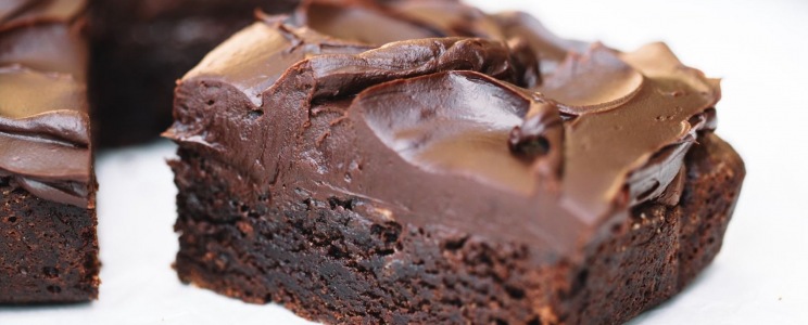 Csokoládé ganache-os brownie
