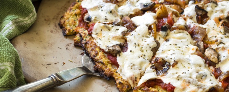 Cukkiniből készült pizza
