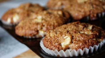 Cukormentes almás-fahéjas muffin