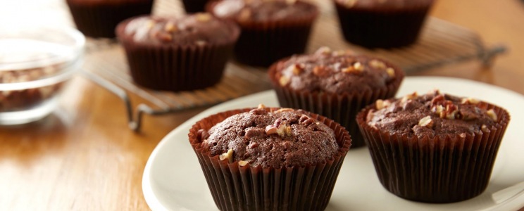 Diós brownie muffin