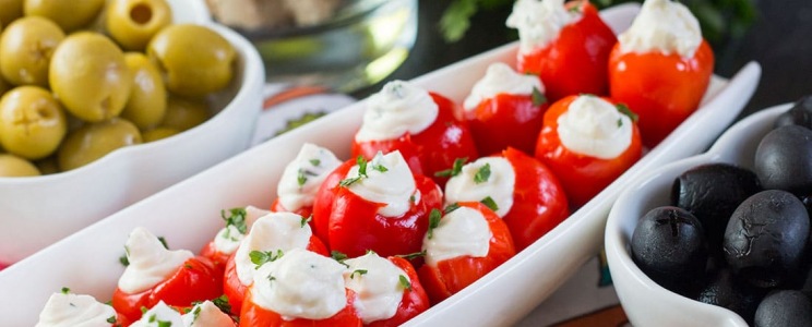 Fetával töltött paprika - antipasto