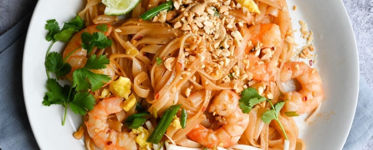 Garnélás pad thai