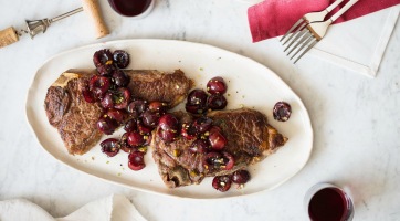 Grillezett steak cseresznye szósszal