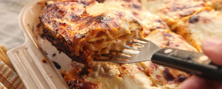 Három sajtos lasagne