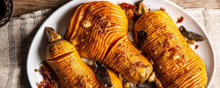 Hasselback sütőtök