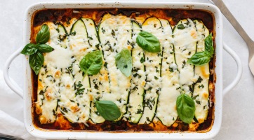 Húsmentes cukkínis lasagne