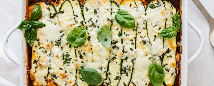 Húsmentes cukkínis lasagne