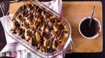 Mályvacukros brownie