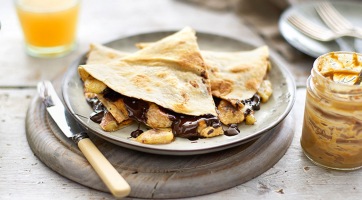 Mogyoróvajas-banános tortilla