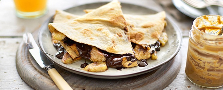 Mogyoróvajas-banános tortilla