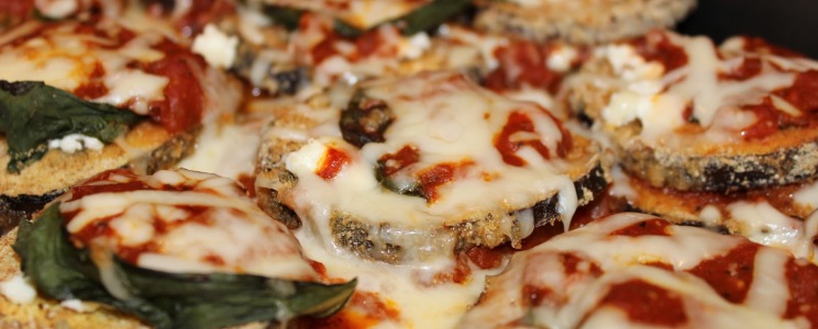 Mozzarellával rakott padlizsán