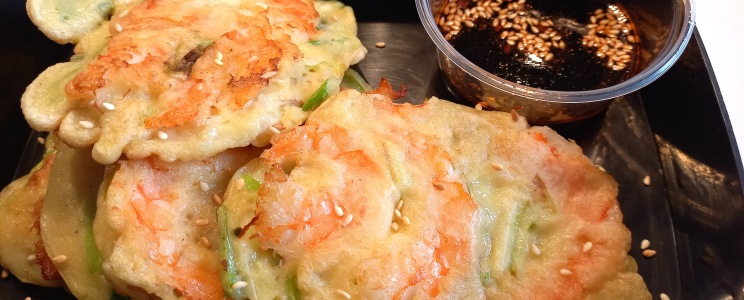 Pajeon - koreai újhagymás palacsinta garnélarákkal