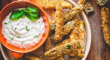 Parmezános rántott cukkini