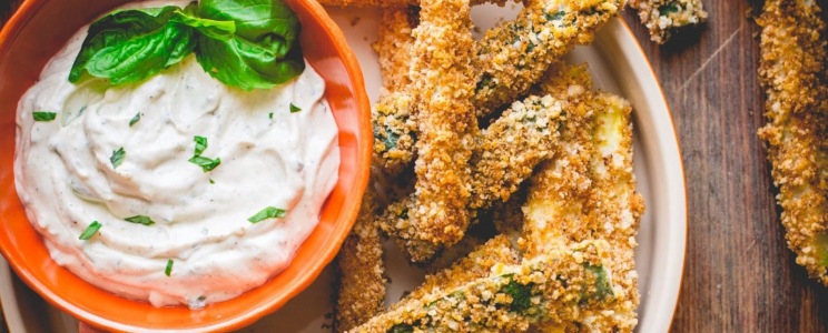 Parmezános rántott cukkini