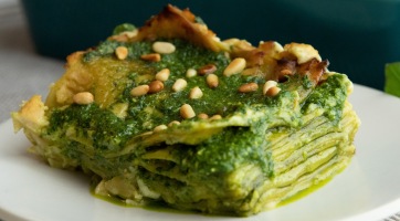Pestós lasagne