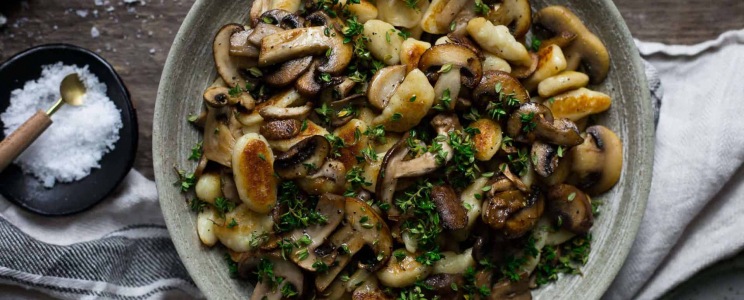 Pirított gombás gnocchi