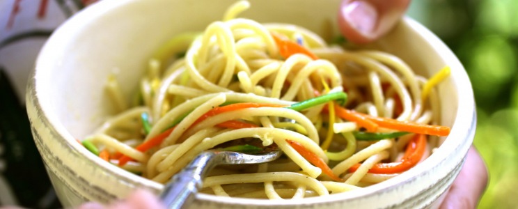 Sárgarépás-cukkinis spagetti