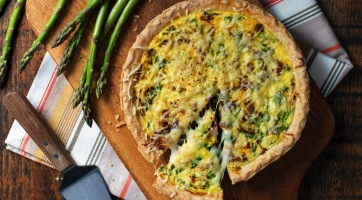 Spárgás-aszalt paradicsomos quiche