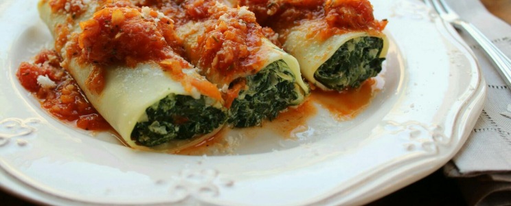 Spenótos canelloni