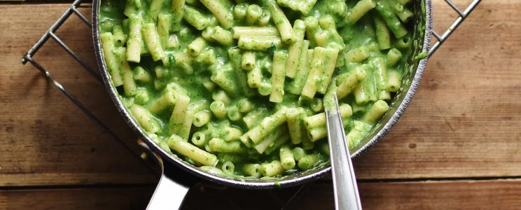 Spenótos mac and cheese