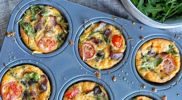 Spenótos-sonkás frittata muffin