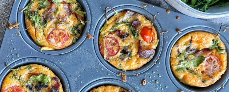 Spenótos-sonkás frittata muffin