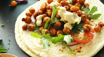 Sült csicseriborsó gyros