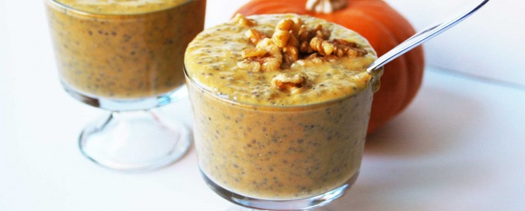 Sütőtökös chia pudding