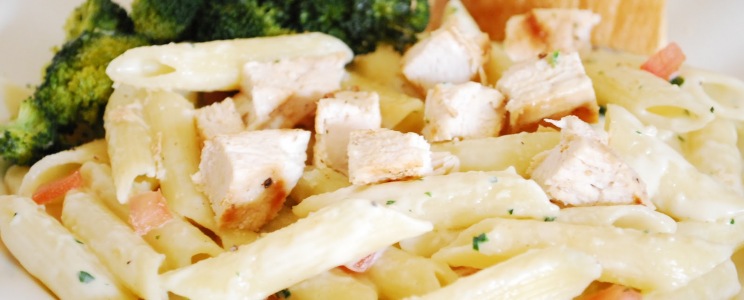 Sütőtökös-csirkés penne