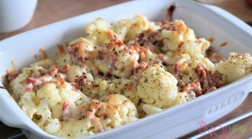 Tejszínes-baconös rakott karfiol