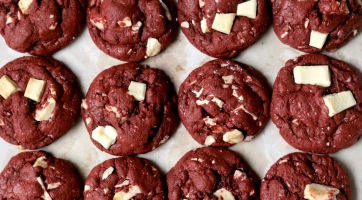 Vörös bársony (Red velvet) keksz