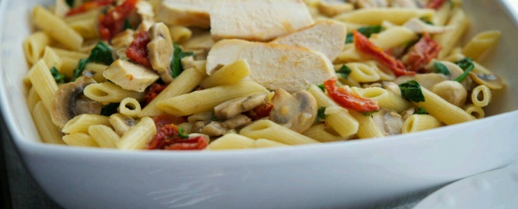 Zöldséges rakott penne