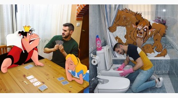 A férfi, aki Disney figurákkal éli a mindennapjait
