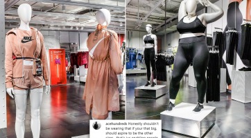 Az Oxford streeten plus size próbababák állnak