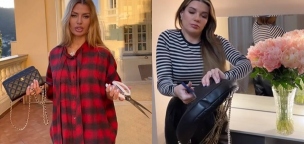Az orosz nők kamerák előtt vágják szét a Chanel táskáikat tiltakozásból